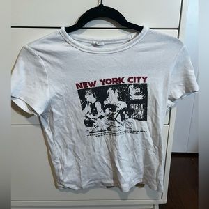 garage new york band graphic baby tee